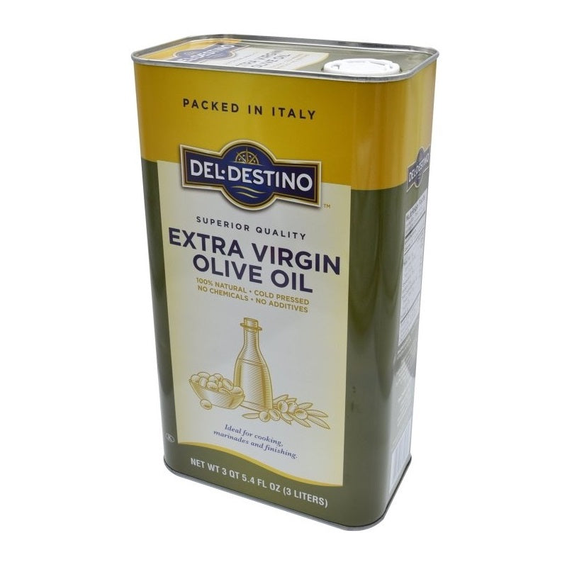 Del Destino Cold-Pressed Extra Virgin Olive Oil 3 Liter Tin Imported from Italy