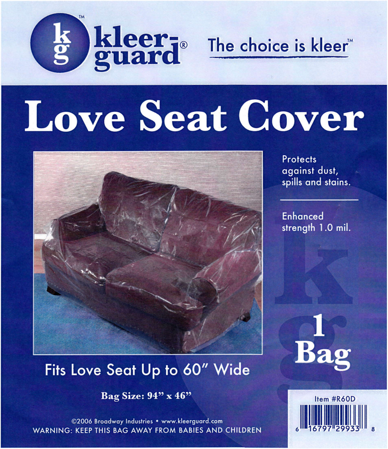 kleer-guard R60D Love Seat Cover Fits Upholstery Up to 60" Wide