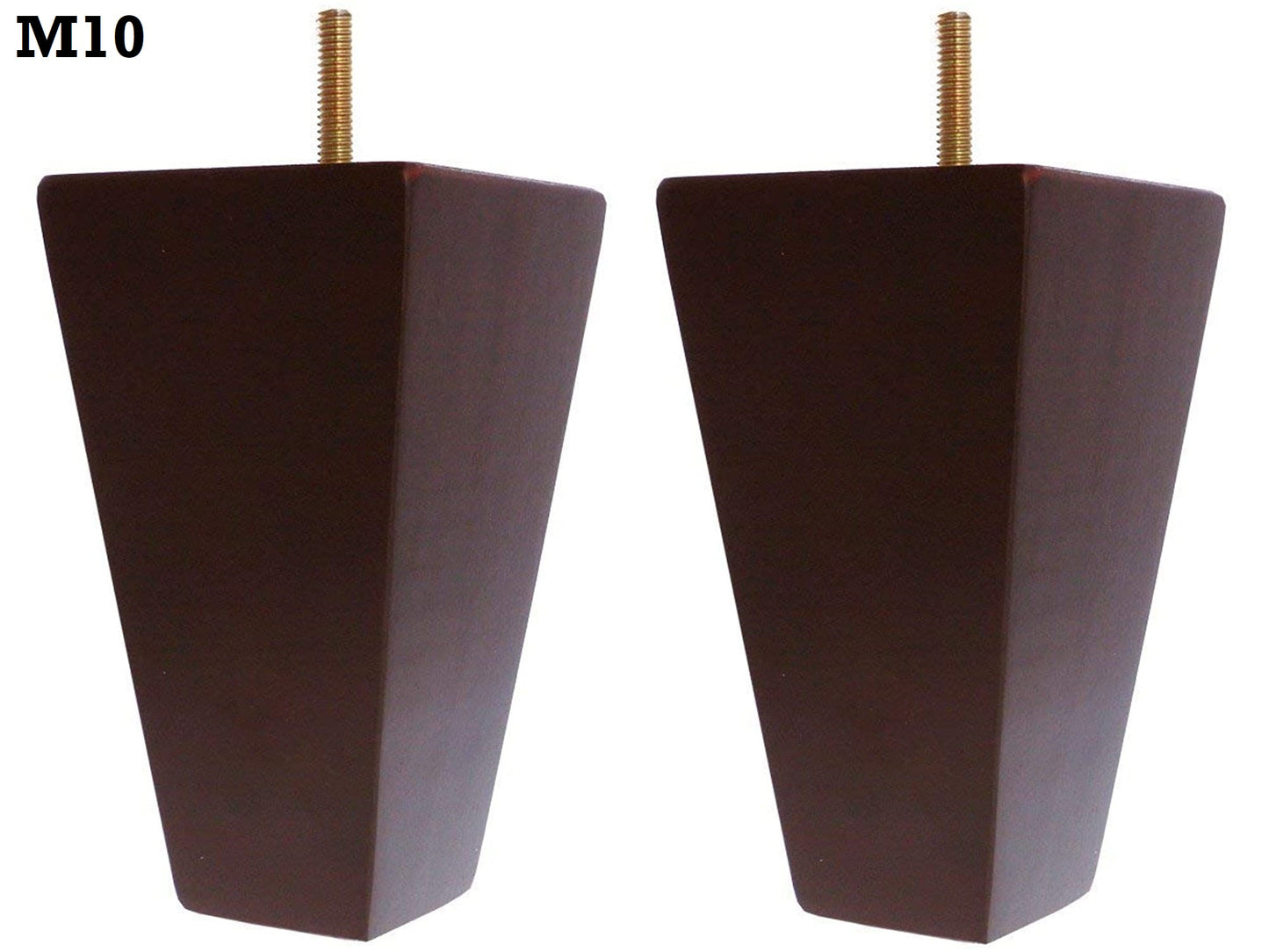 Leg Daddy 5-3/4" Walnut Tapered Pyramid Sofa Leg, Set of 2