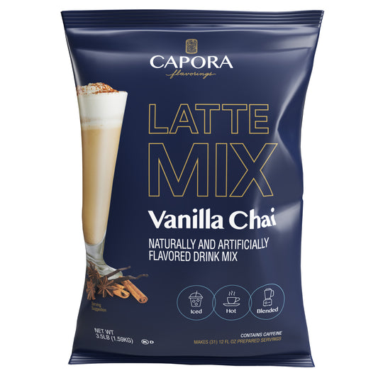 Capora 3.5 lb. Vanilla Chai Latte Mix, Coffee Shop Quality