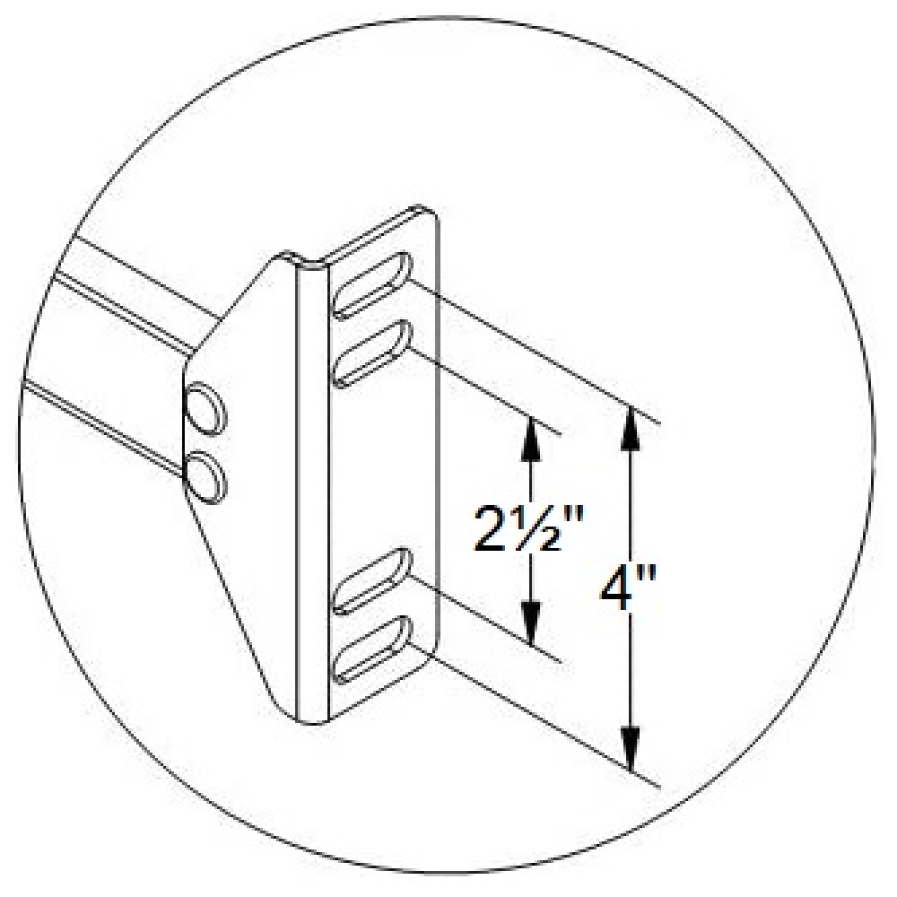 bedCLAW 76" Steel Bolt-On Side Rails for Twin or Full Size Beds