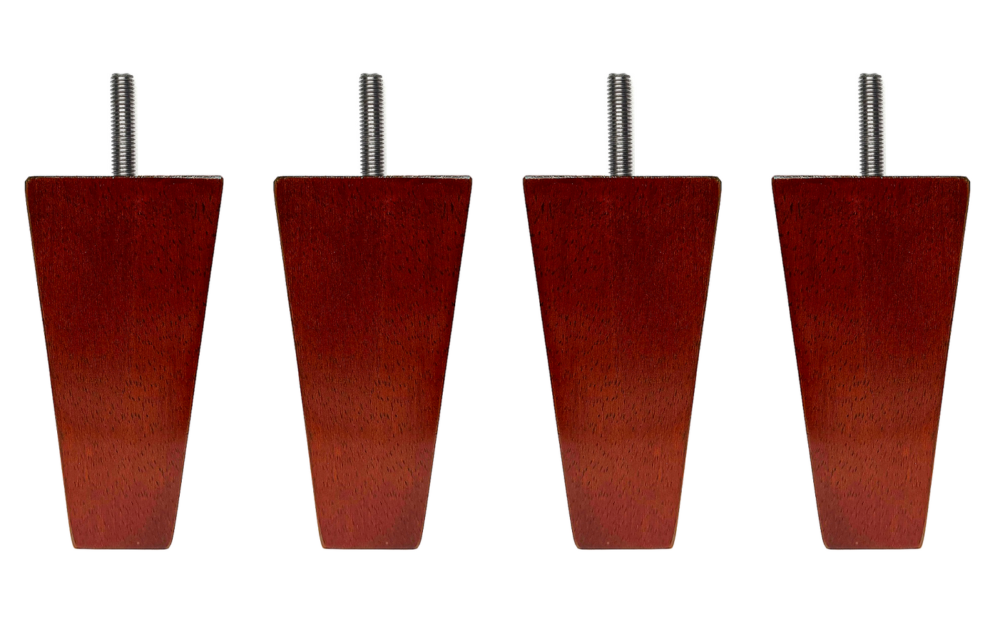 Leg Daddy 4-1/2" Walnut Finish Slim Square Tapered Legs, Set of 4