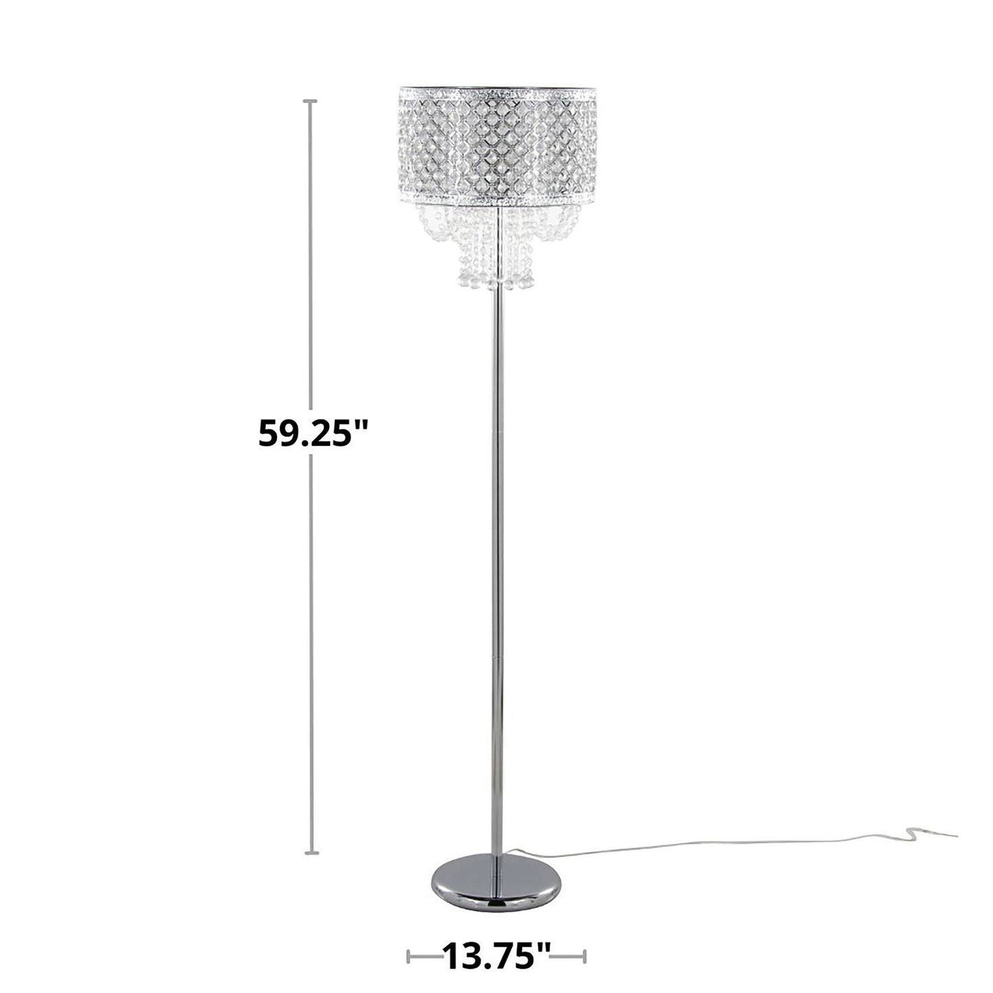 Droplets Sleek 60" Metal Floor Lamp