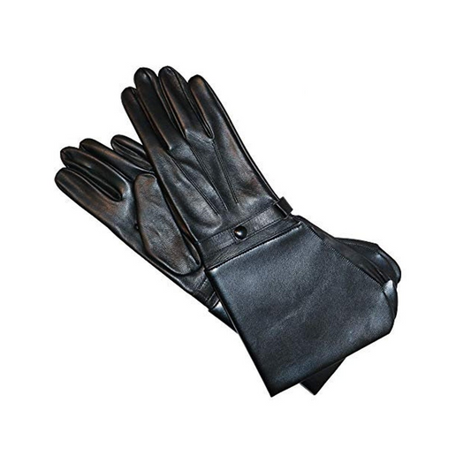 Retro Corsa Miglia Motorcycle Gloves, Men's, Black Handmade Italian