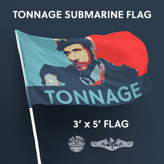 Flags Unfurled Silent Service Submarine "Tonnage" 3’ x 5’ Flag, Great Gift for Submariners