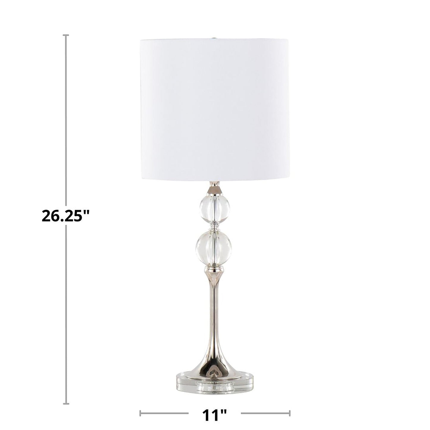 Clara 26" Crystal Table Lamp - Set of 2