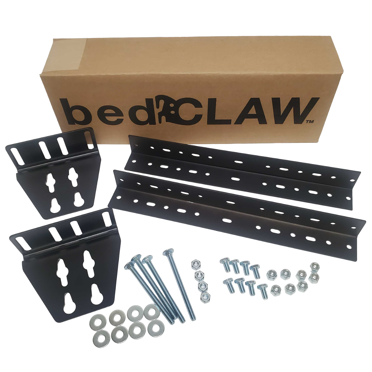 bedCLAW Footboard Attachment Kit with Rail Extension and Hardware Bag