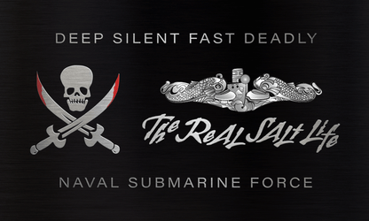 Flags Unfurled "Real Salt Life" 3’ x 5’ U.S. Navy Submarine Force Flag