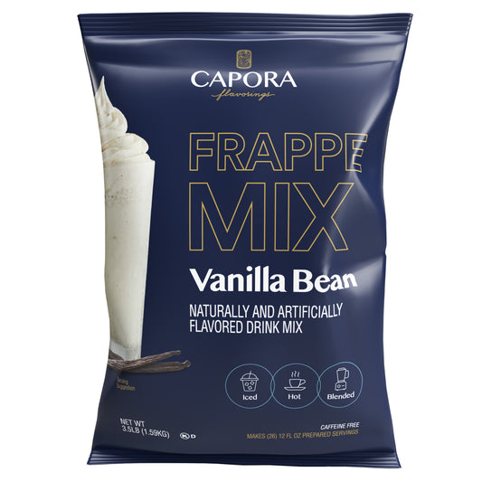 Capora 3.5 lb. Vanilla Bean Frappe Mix, Coffee Shop Quality, Barista Approved