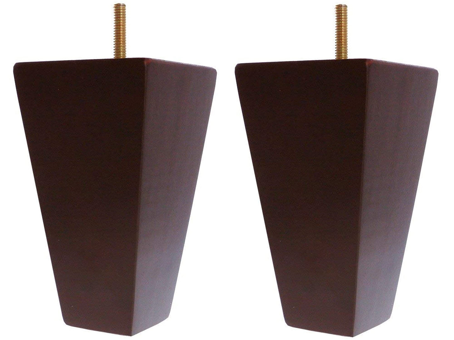 Leg Daddy 5-3/4" Walnut Tapered Pyramid Sofa Leg, Set of 2