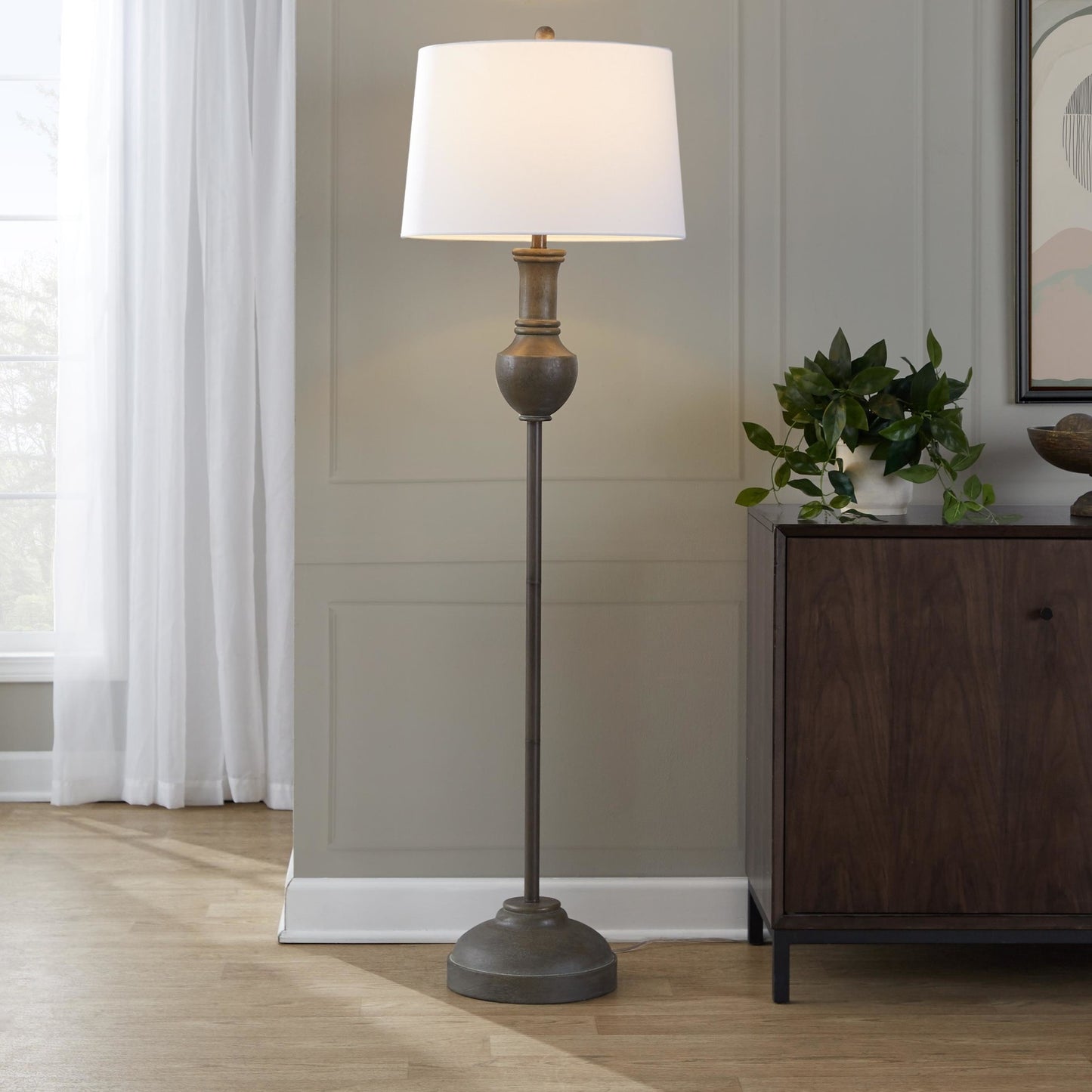 Griffin 61" Polyresin Floor Lamp