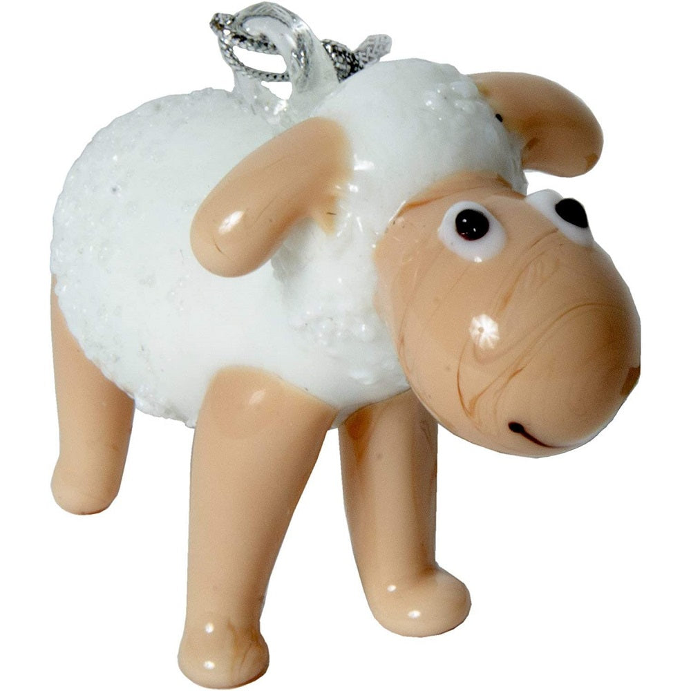 Dynasty Gallery Glassdelight White Sheep Christmas Ornament Decoration