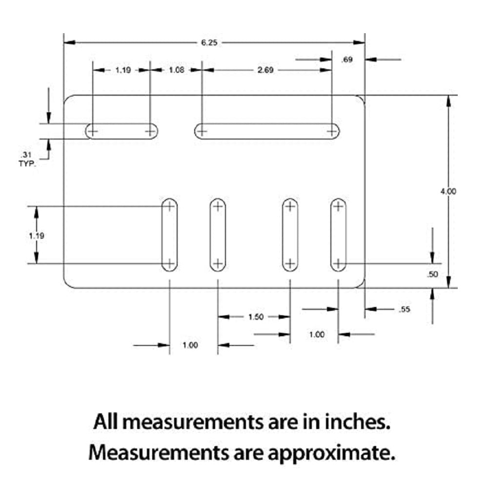 bedCLAW Vertical Modification Plates for Height Adjustment Attachment, Set of 2