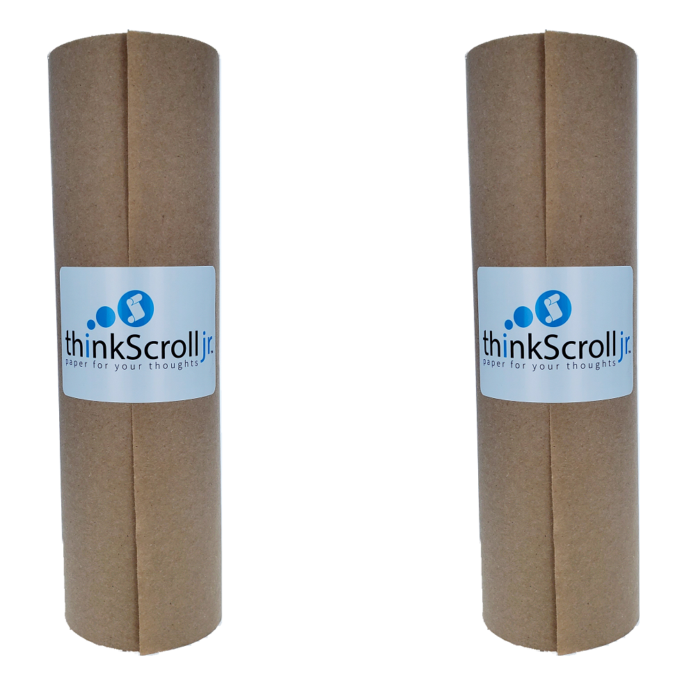 thinkScroll Jr. 9" Brown Paper Roll Refills