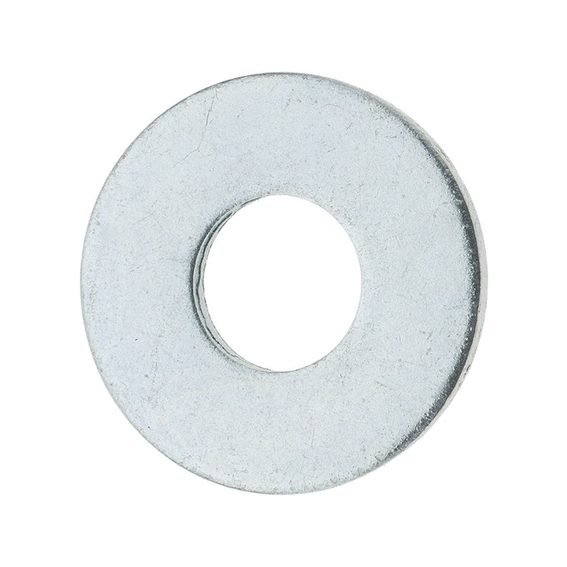 Flat Zinc-Plated USS Washer for 1/4" Screw Size, Steel, 0.312" ID, 0.75" OD x100