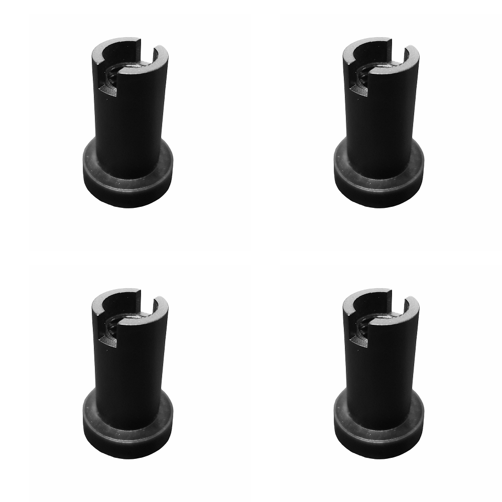 3/8" Threaded Plastic Bed Frame Insert Plugs for Glides, Casters, Socket Sleeves