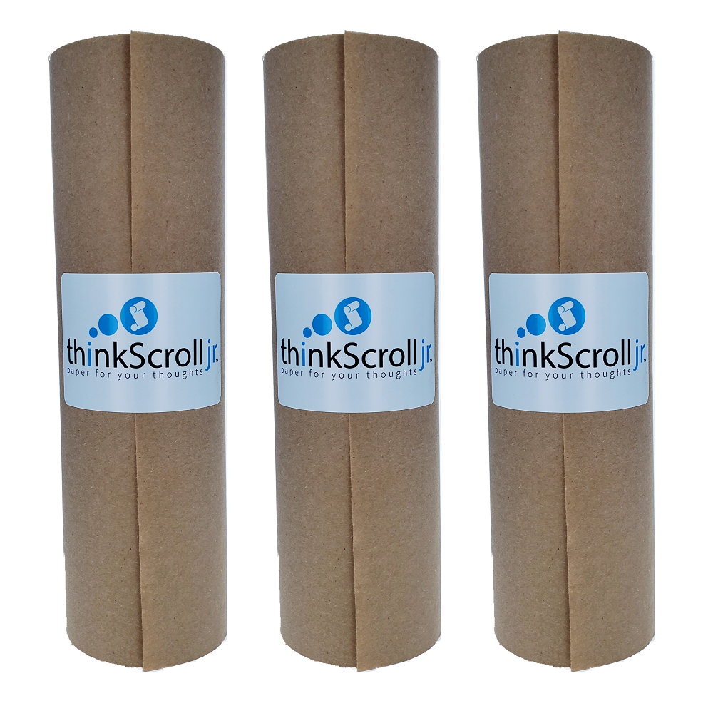 thinkScroll Jr. 9" Brown Paper Roll Refills