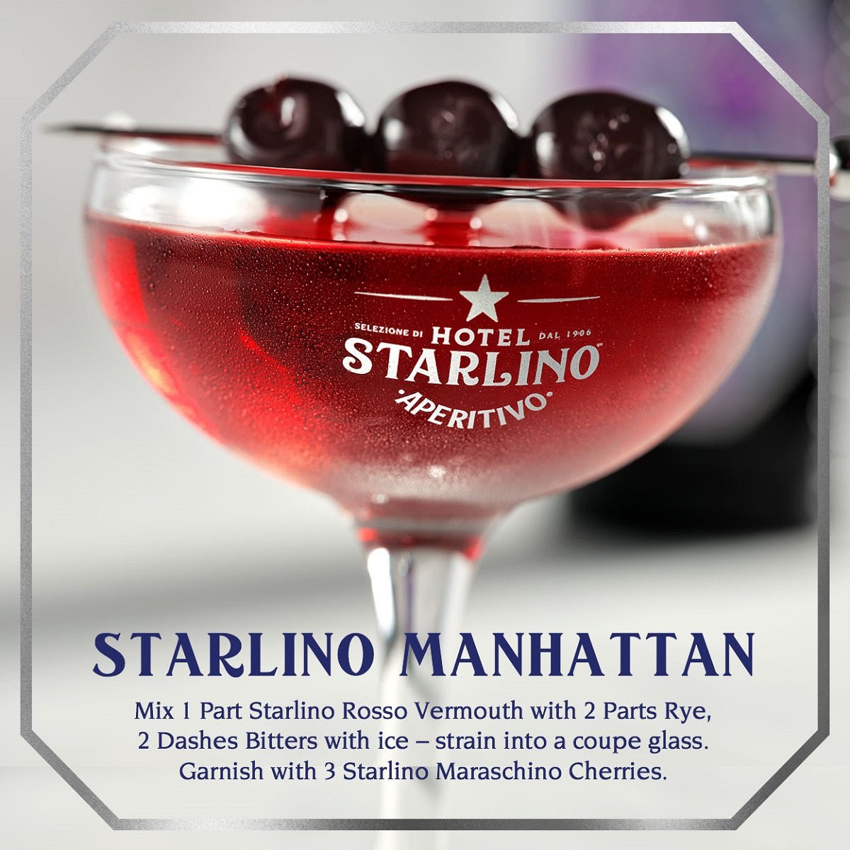 Hotel Starlino Italian Maraschino Cherries, Set of 3 Glass Jars