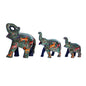 Set of 3 Paper Mache Good Luck Elephant Sculptures