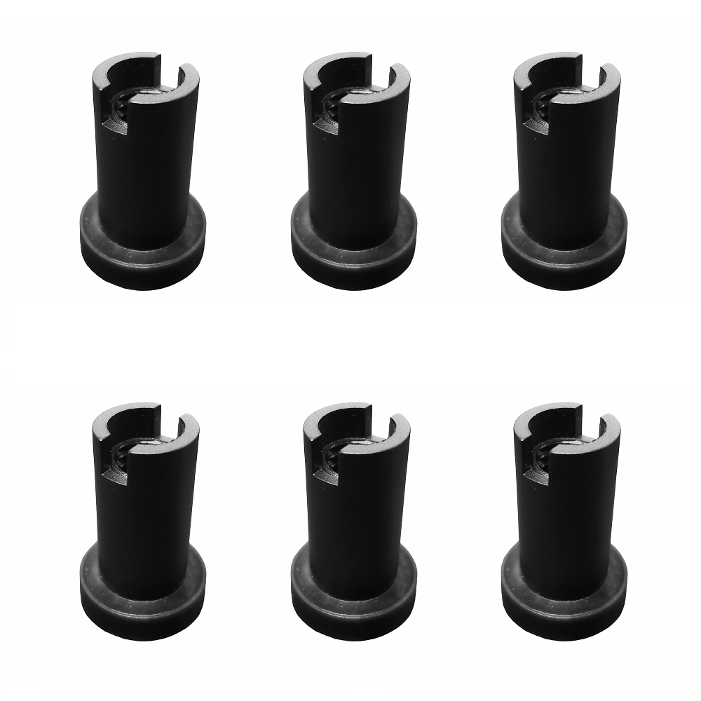 3/8" Threaded Plastic Bed Frame Insert Plugs for Glides, Casters, Socket Sleeves