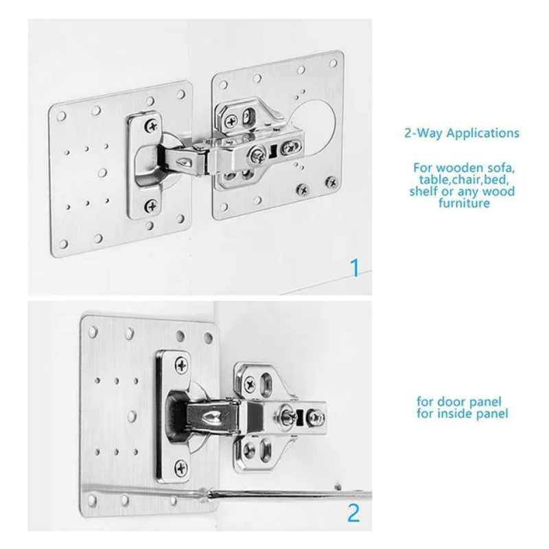 bedCLAW Hinge Repair Bracket, Set of 2, with Screws