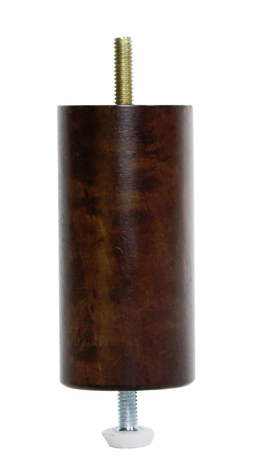 Leg Daddy 4" Mahogany Cylindrical Leg with Adjustable Glides, Set of 4