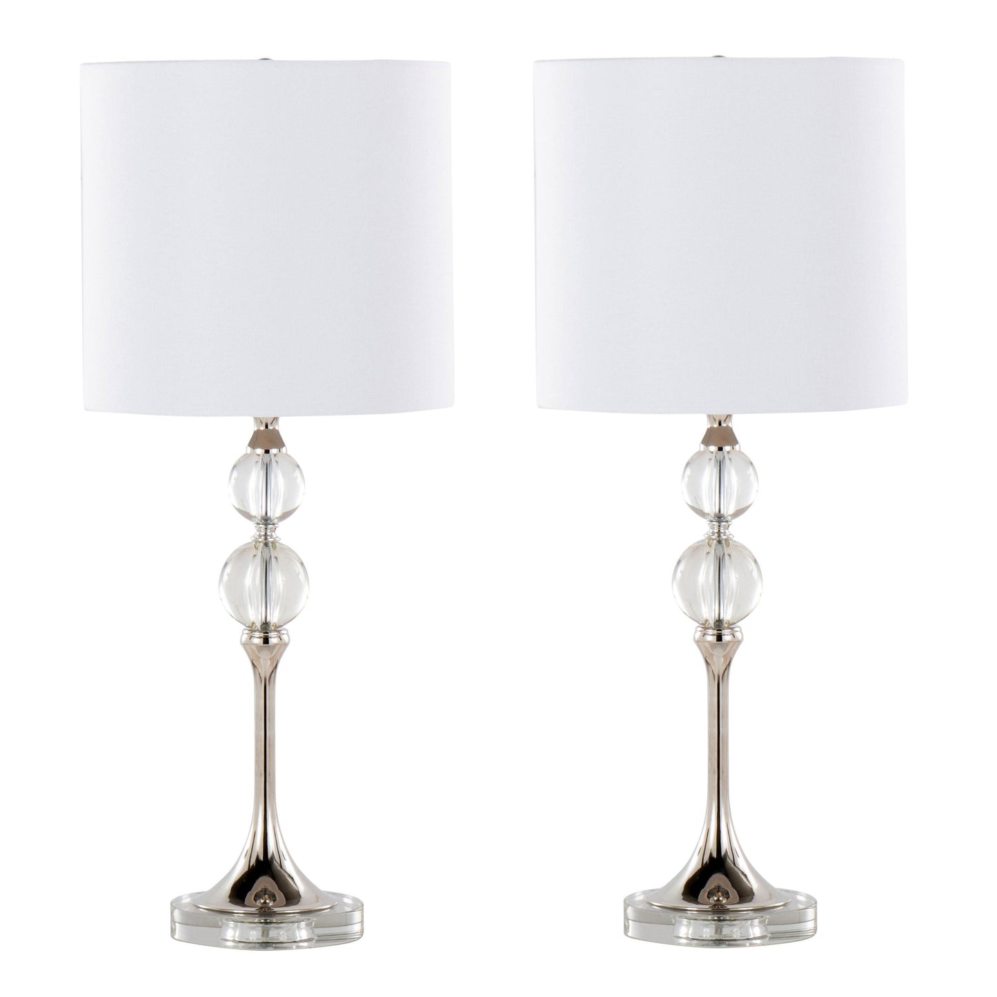 Clara 26" Crystal Table Lamp - Set of 2