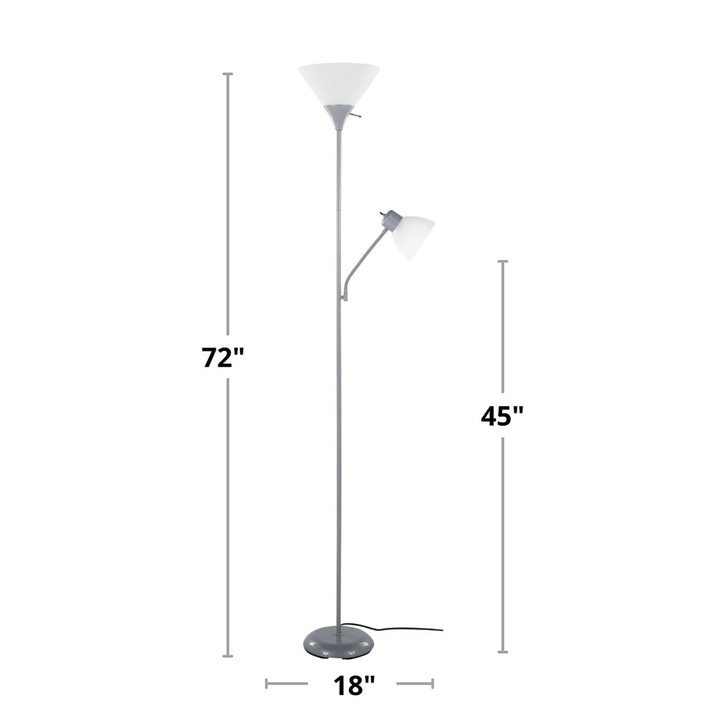 Dual Pix 72" Metal Floor Lamp