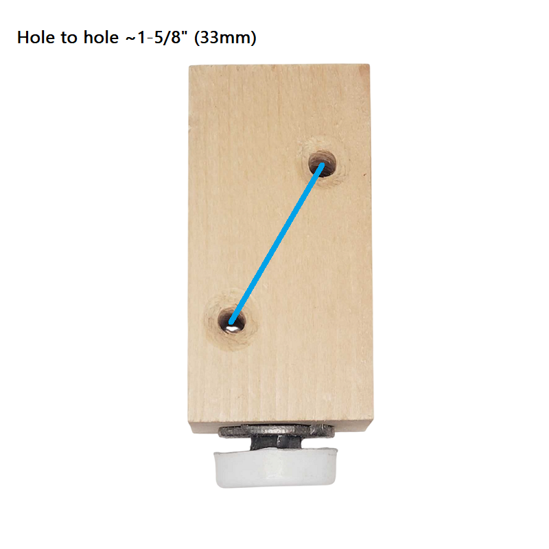 Hafele 637.12.265 Plinth Adjusting Fitting, M8 Thread, 80mm Wood Mounting Block