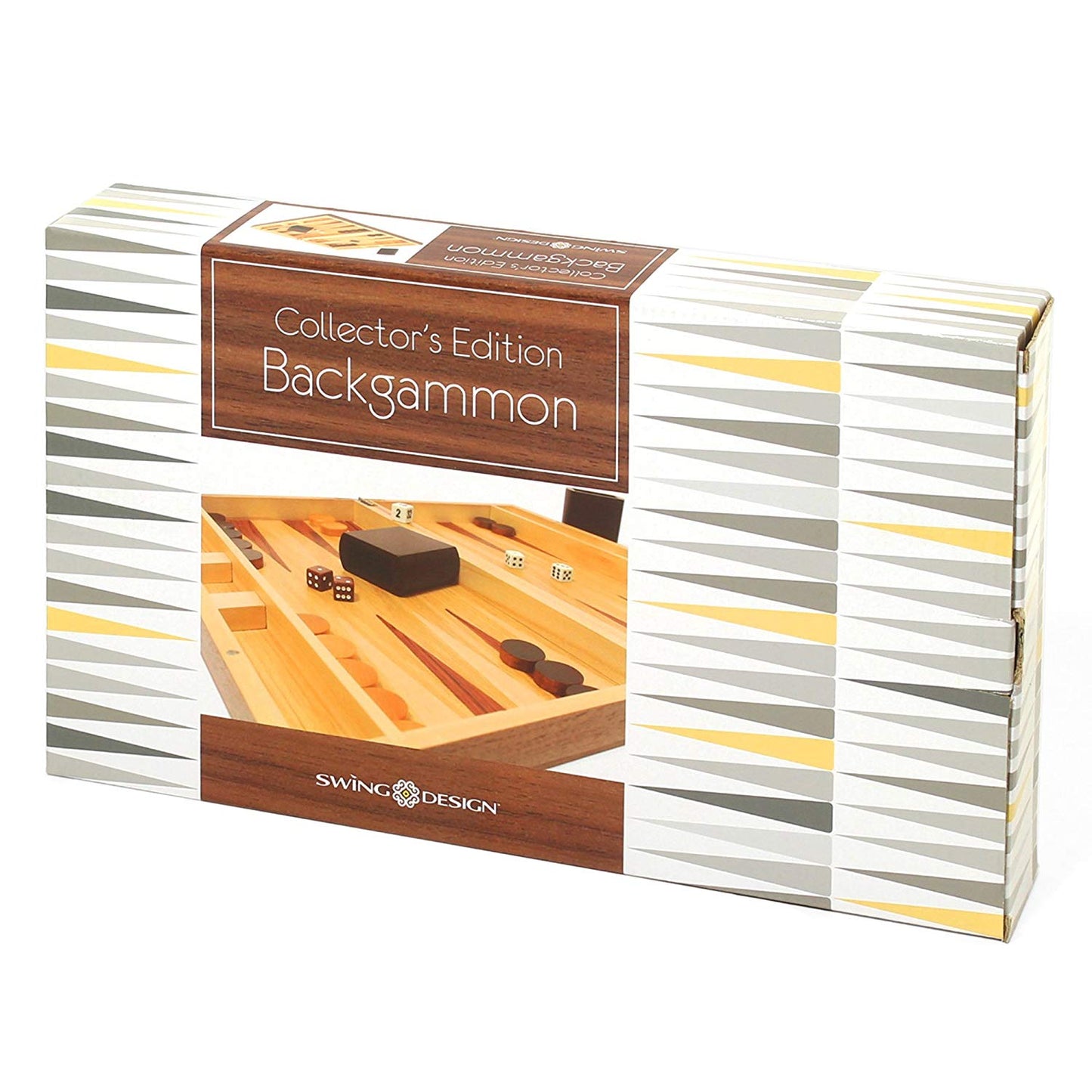 SwingDesign Collector's Edition Backgammon, Acey-Deucey Set, Walnut & Oak Finish