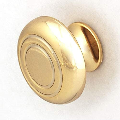 Hafele 134.35.820 Decorative Polished Gold Color Zinc M4 Knob Set of 6