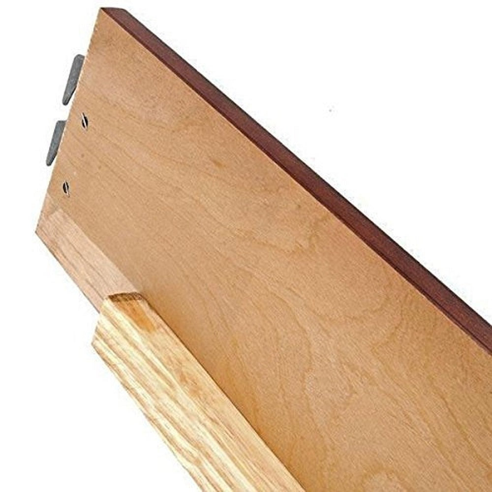 bedCLAW Medium Finish Hook-On Replacement Heavy-Duty Wood Bed Frame Side Rails