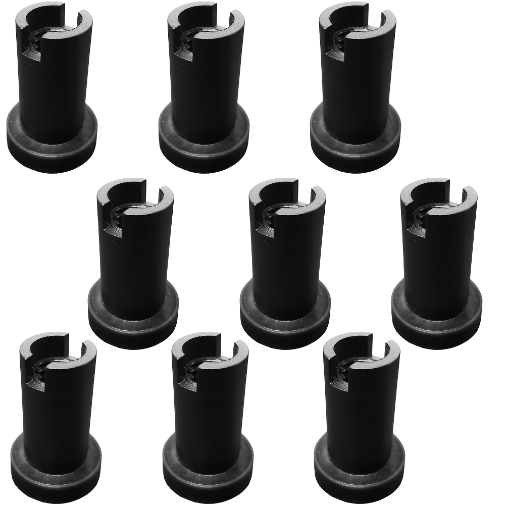 3/8" Threaded Plastic Bed Frame Insert Plugs for Glides, Casters, Socket Sleeves