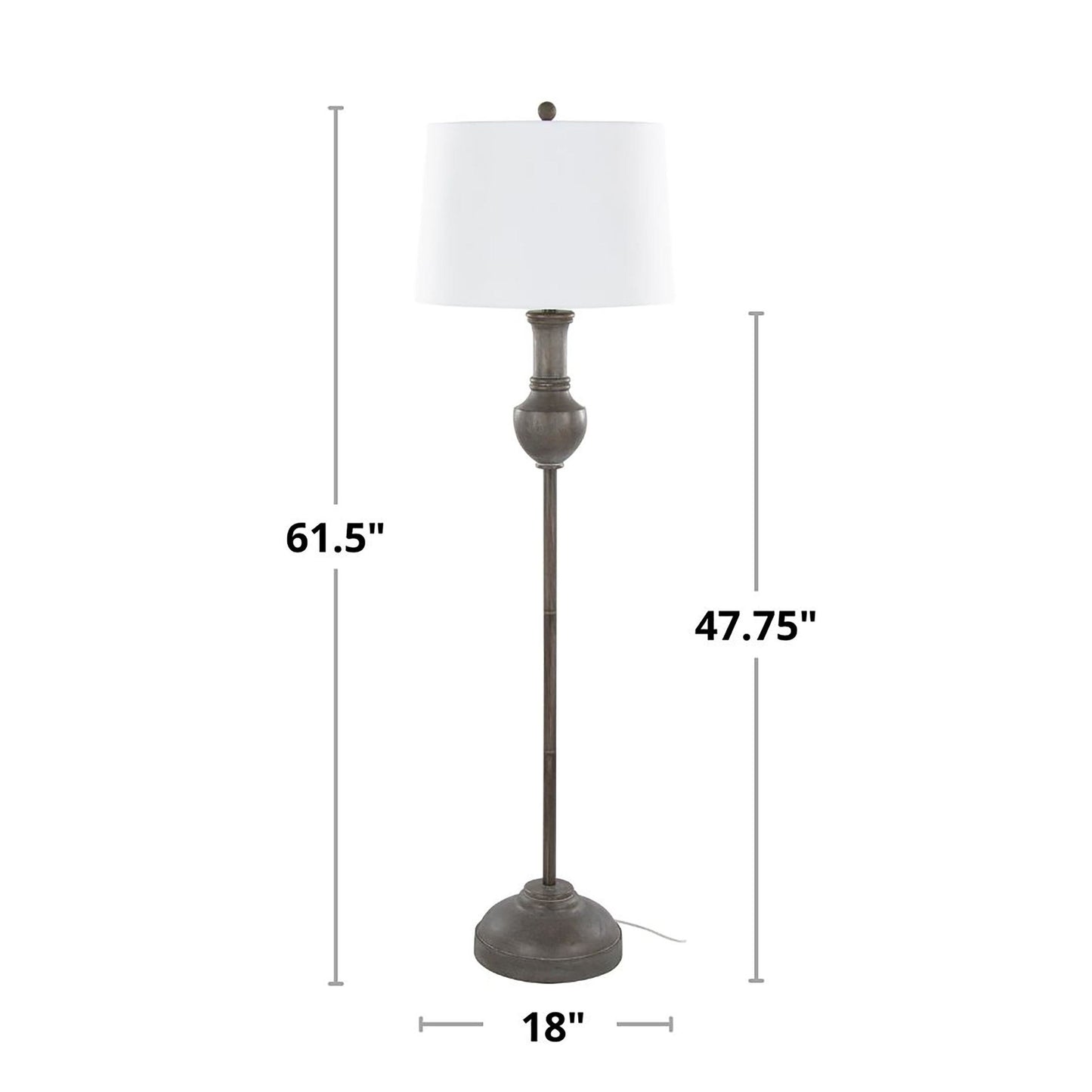 Griffin 61" Polyresin Floor Lamp