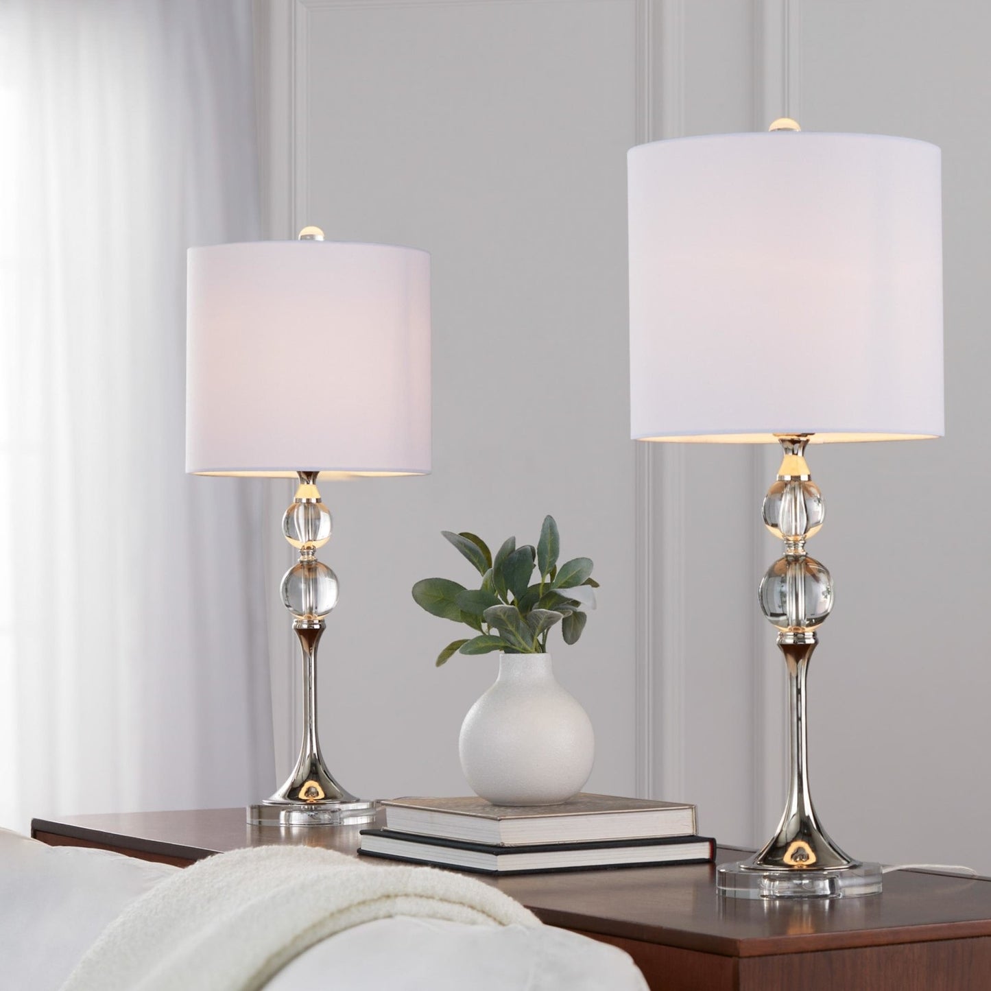 Clara 26" Crystal Table Lamp - Set of 2