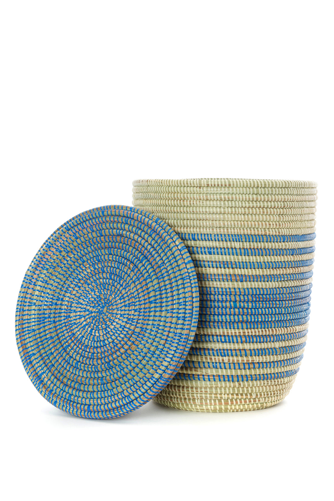 Set of Three Blue Ebb & Flow Striped Hampers Default Title