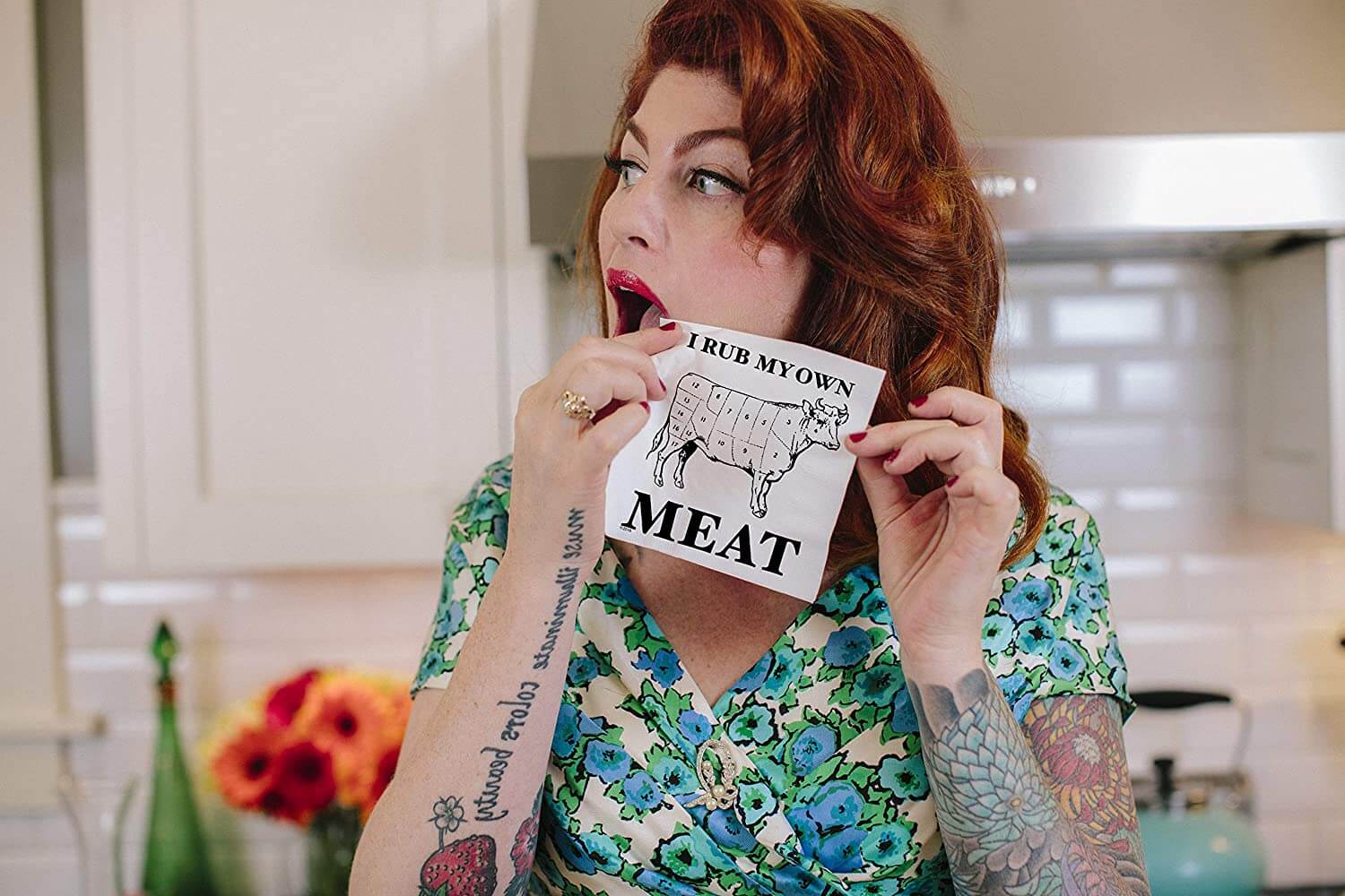 I RUB MY OWN MEAT Funny Party Boutique Cocktail Napkins, 5"x5", Pack of 20