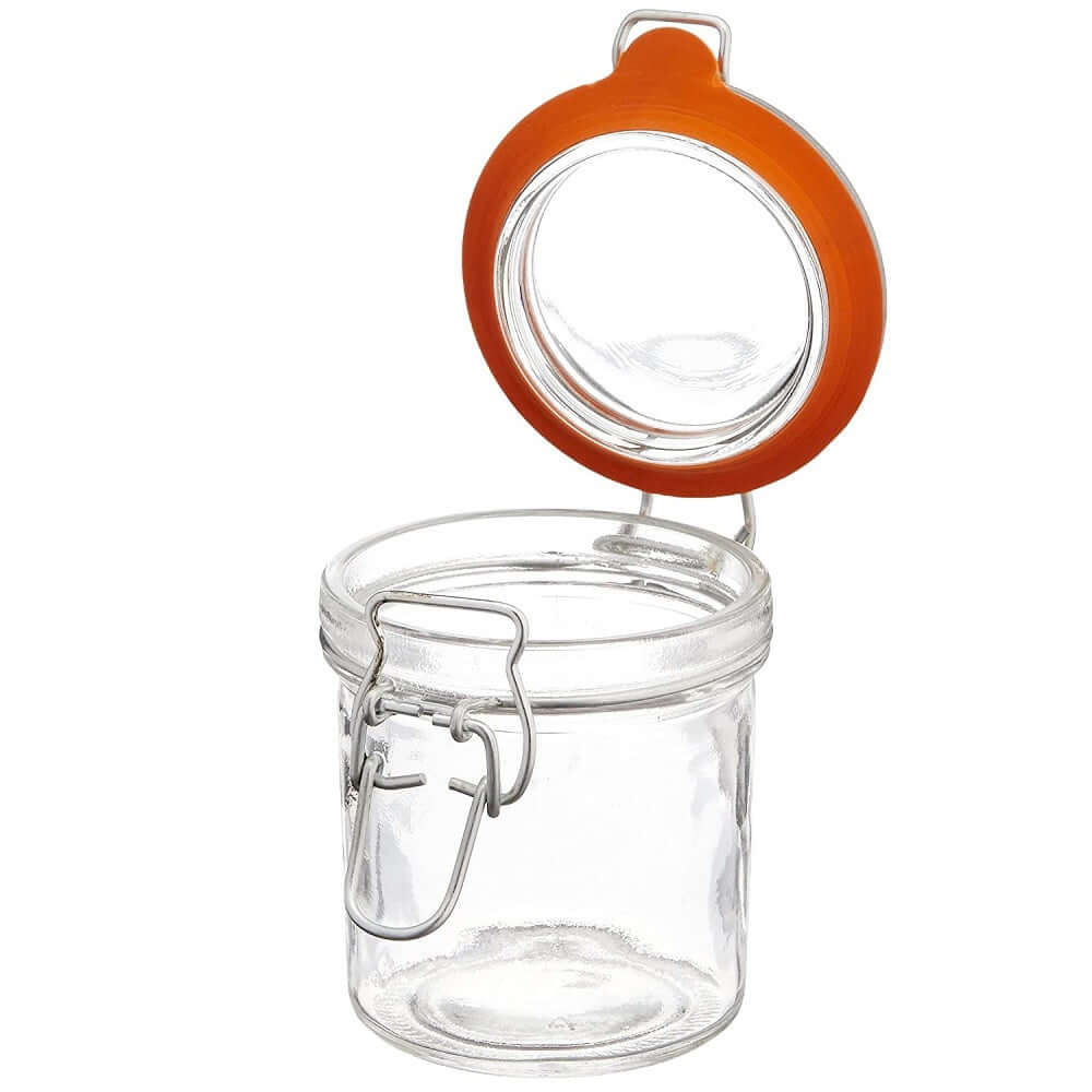 9 oz. Mini Hermes Jars with Air-Tight Clamp Top Lid, Set of 3