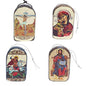 Wooden Icon Christmas Ornament Set Gift Boxed, Home Decor