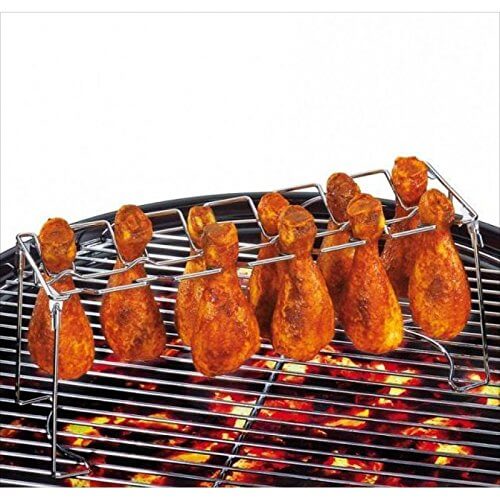 Kuchenprofi 12 Slot Chicken Leg Grilling Rack, Poultry BBQ