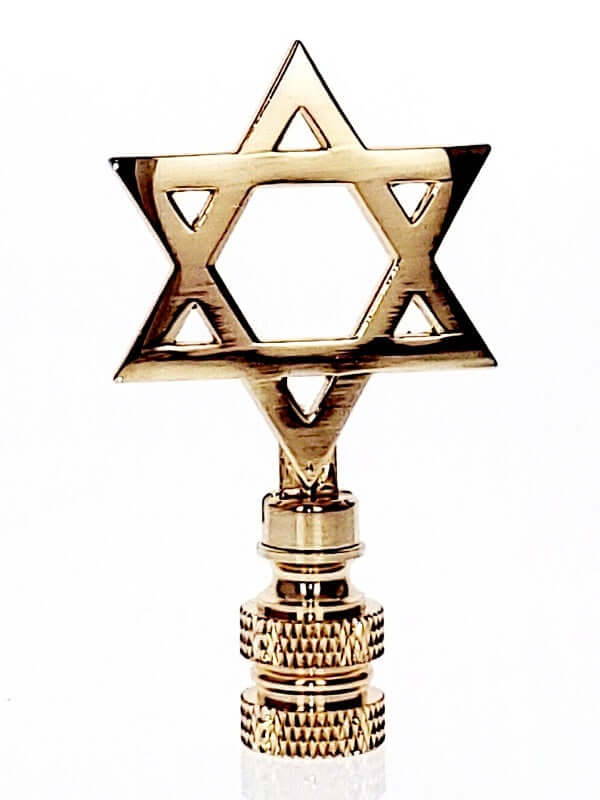 Art Finial - Star of David, Set of 2 - Religious Works of Art, Update Your Lamps!