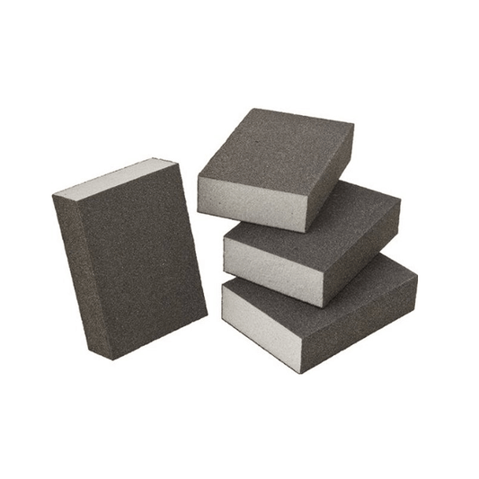 Four-Sided Foam Sanding Sponge, 120 Grit, Set of 4