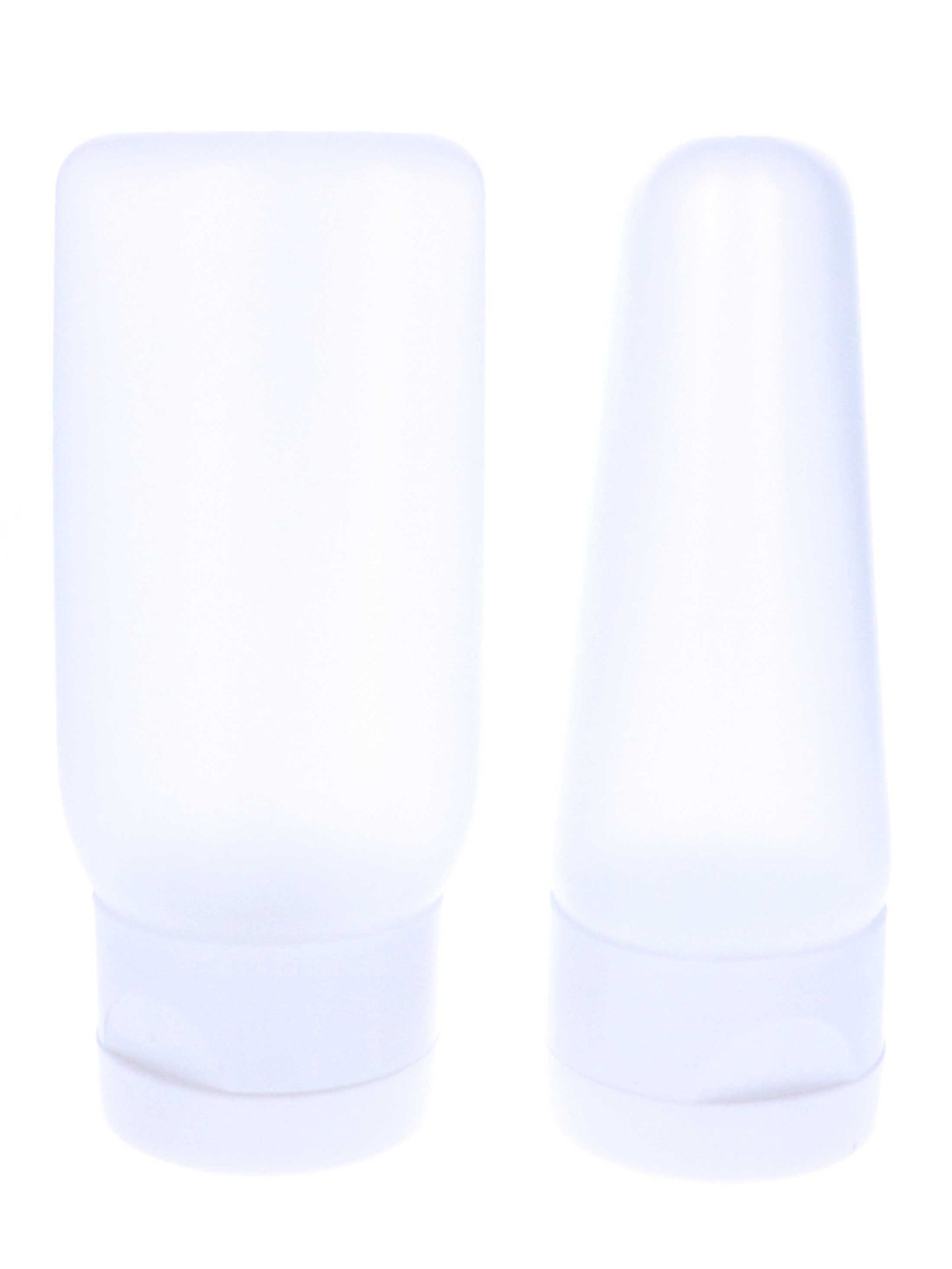 Semi-Opaque 2 oz. Squeezable Plastic Bottle + White Flip Top Cap | Set of 12