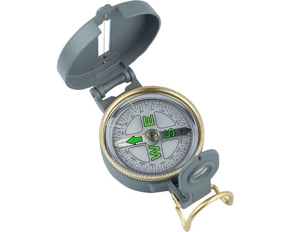 Professional Portable Folding Metal Compass with Sight Line and Magnifying Glass