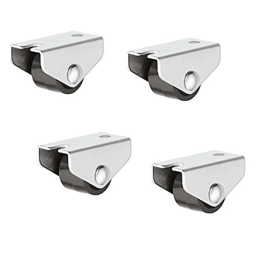 Hafele 661.23.322 Zinc-Plated Steel Coal Box Caster, 15kg Per, 15mm, Set of 4