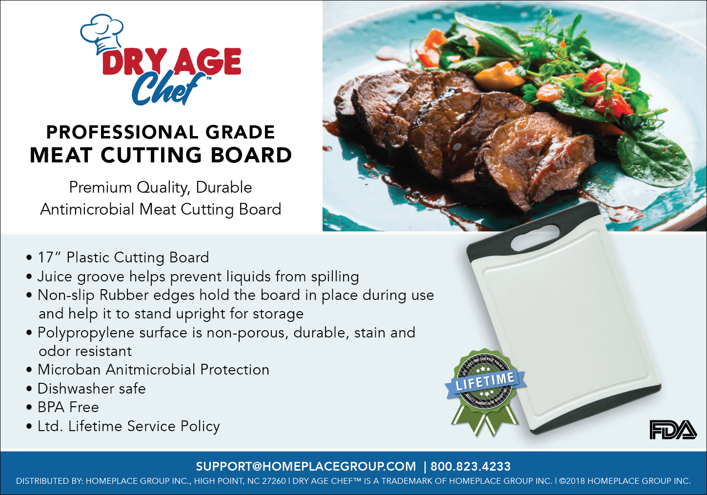 Dry Age Chef Large Beef Rack, Pan, Hybrid Cutting Board & Knife Savings Package