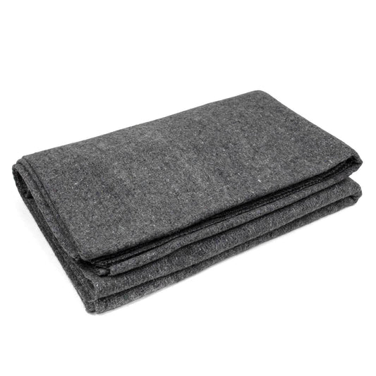 Grey All Purpose Utility and Camping Wool Blanket