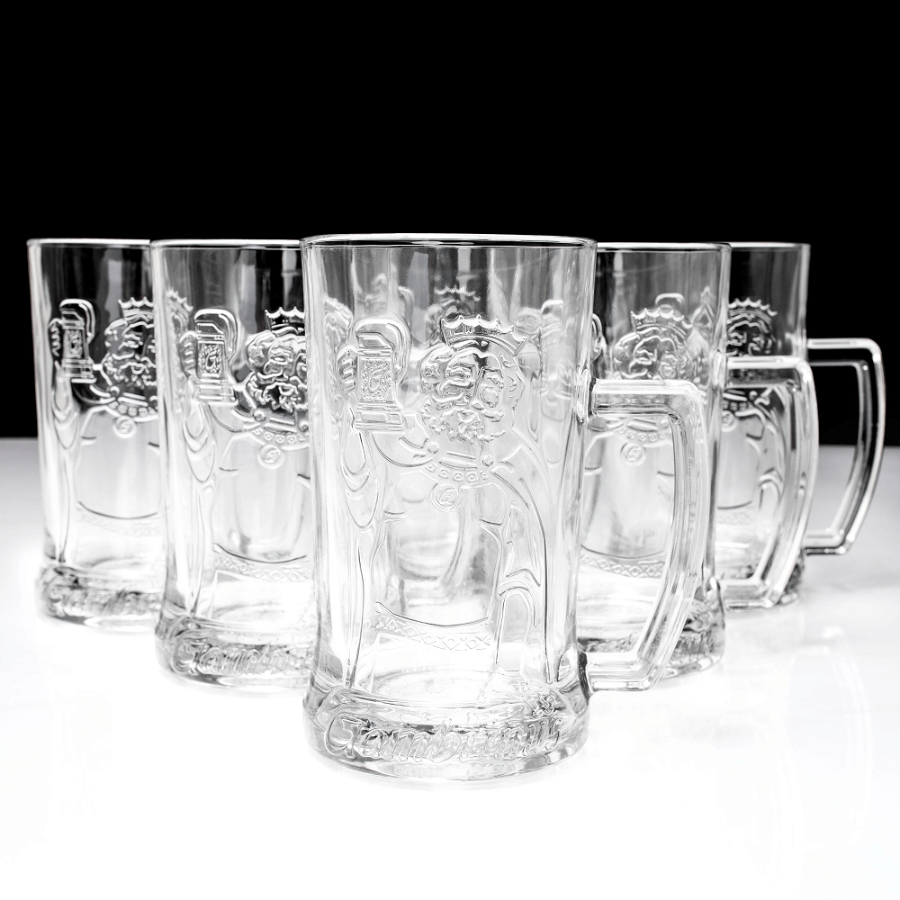 Gambrinus Half Liter Czech Beer Glass Mugs