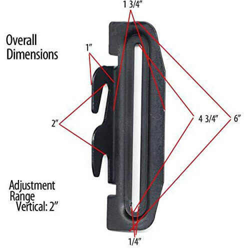 bedCLAW #35 Hook Plate Conversion Adapter Kit for Using a Bolt-On Frame with a Hook-On Headboard, Set of 4