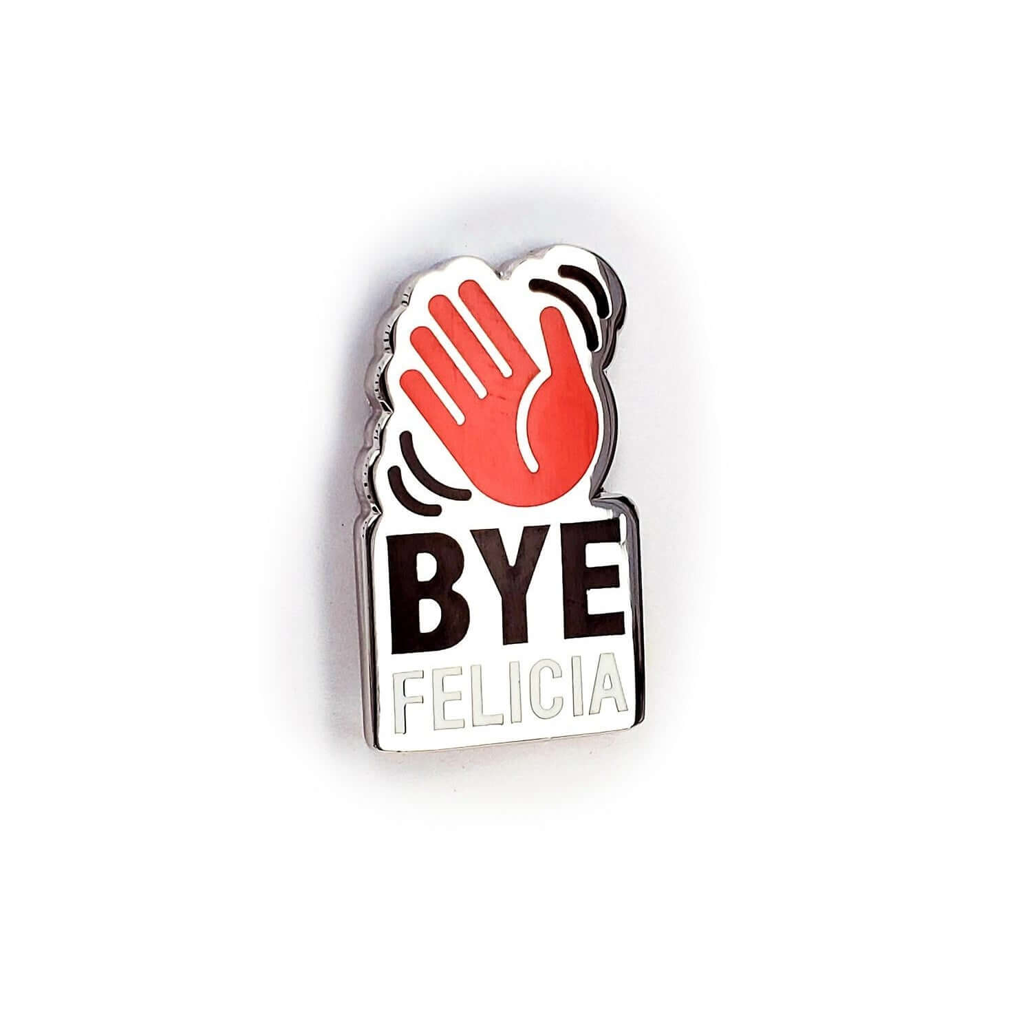 BYE FELICIA Metal and Enamel Lapel Pin, Set of 2